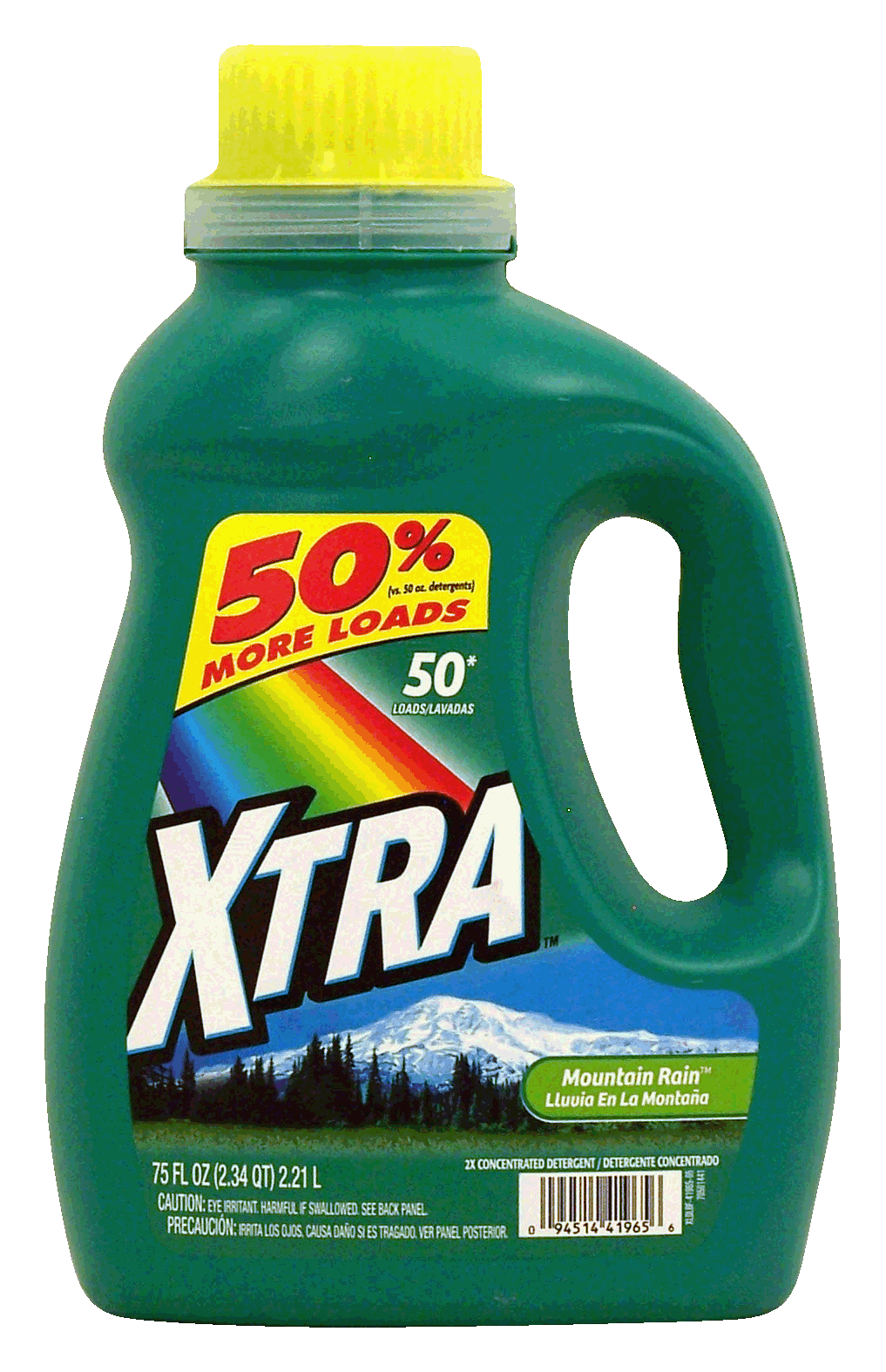 Xtra  2x concentrated liquid laundry detergent, moutain rain scent, 50 loads Full-Size Picture